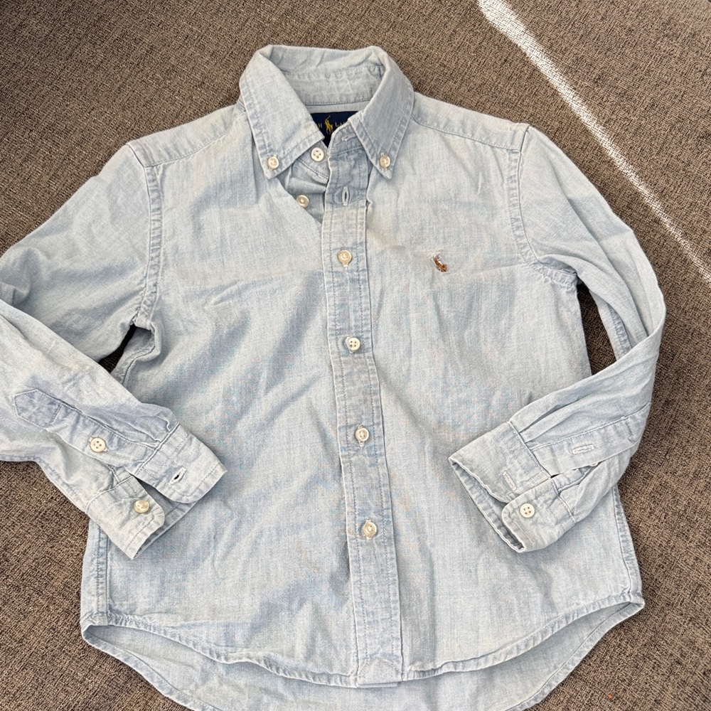 Ralph Lauren Light Blue Kids Button-Down Shirt